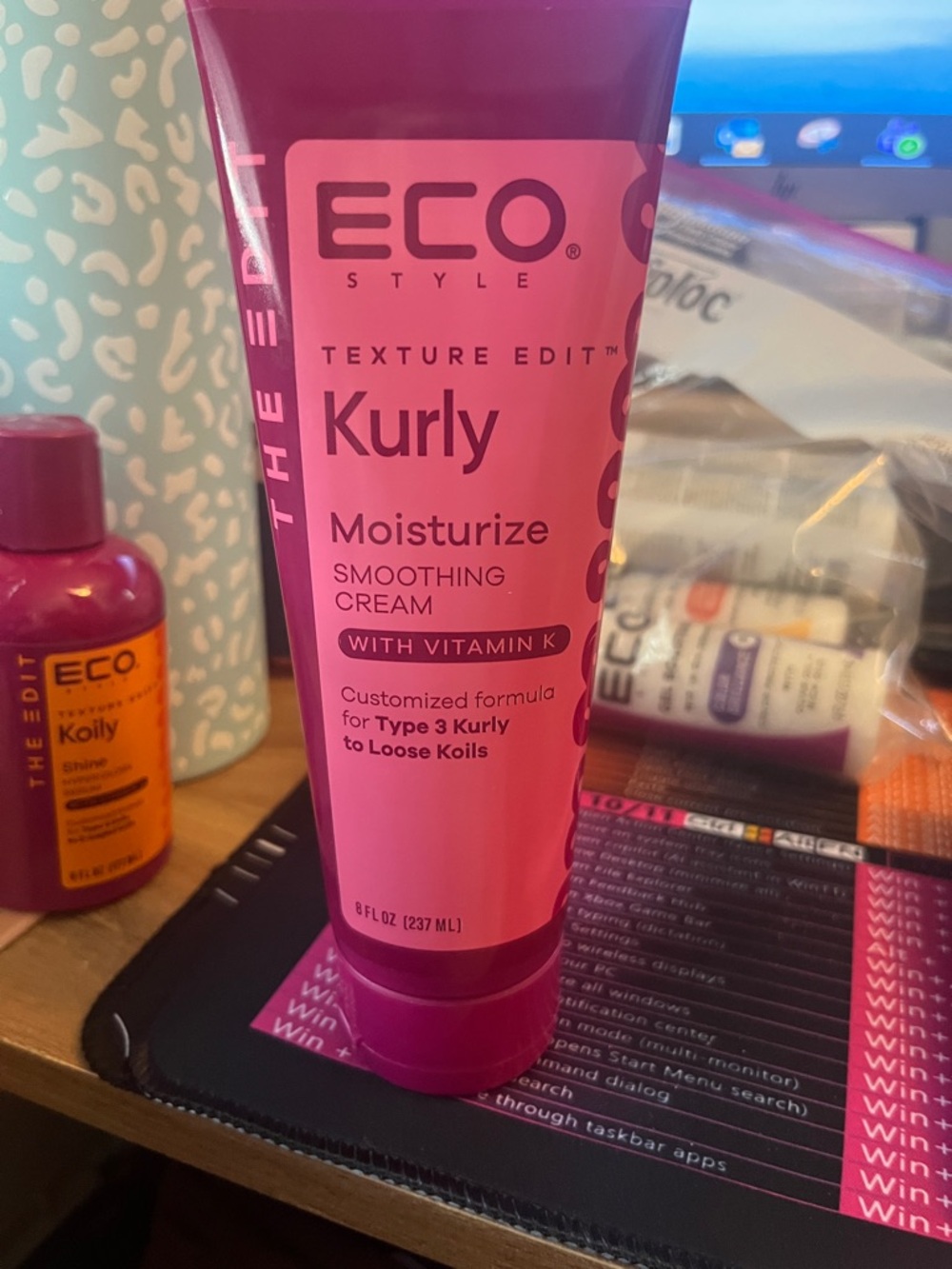 Kurly Moisturize Smoothing Cream - Pink